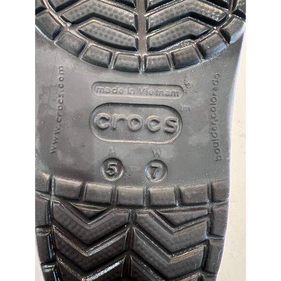 CROCS Navy Crocband Clog Sandals Unisex M5 W7 Beach Water Active Vacation - Picture 5 of 5